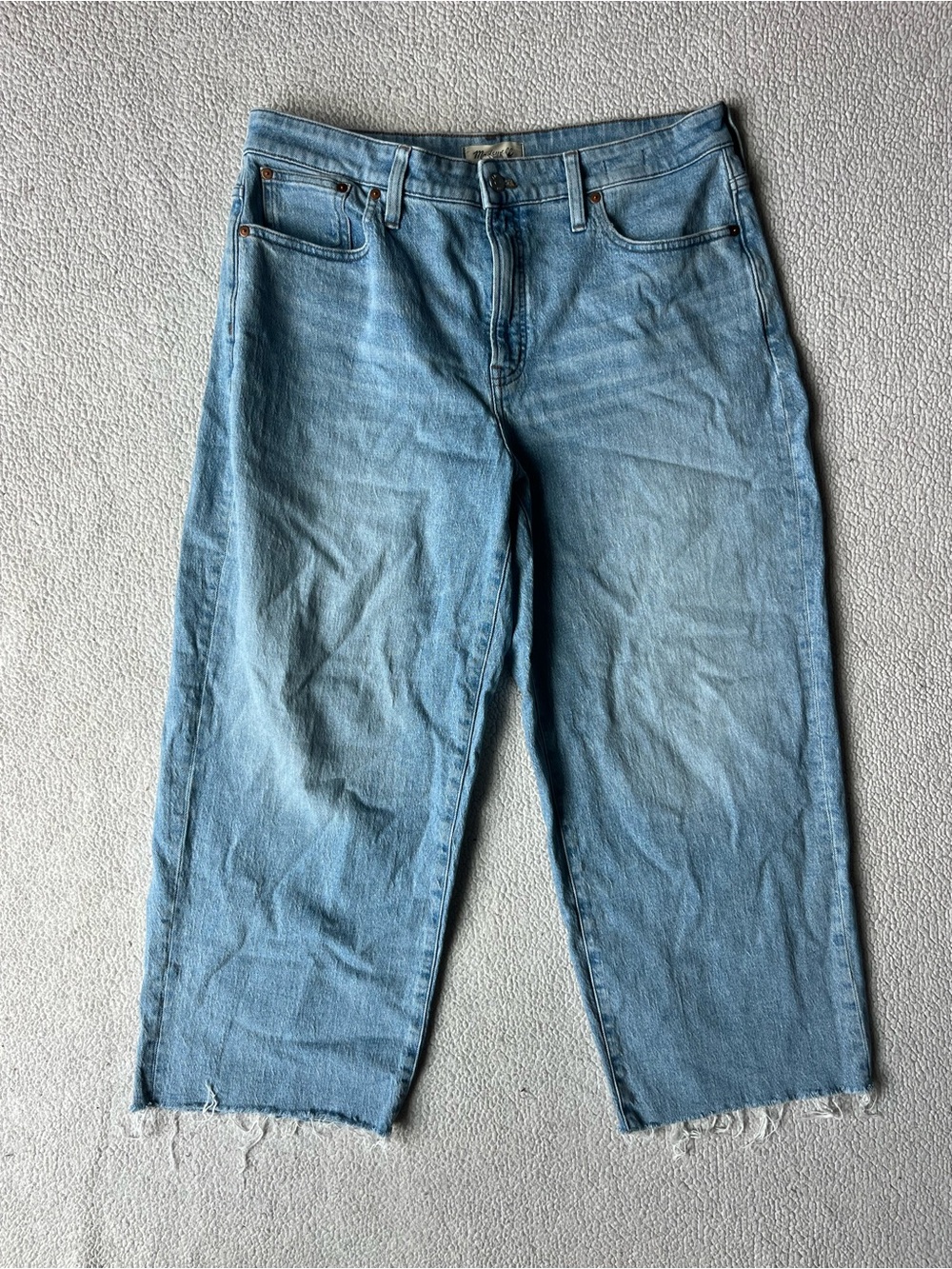 Madewell The Curvy Perfect Vintage Wide Leg Cropped Jeans Womens 32